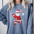 Santa Baseball Christmas Pajamas Xmas Men Kids Boys Comfort Colors Sweatshirt Denim
