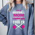 Self Expression Cool Baseball Mom Positive Thinking Comfort Colors Sweatshirt Denim