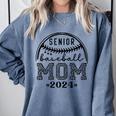 Senior Baseball Mom 2024 Comfort Colors Sweatshirt Denim
