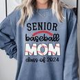 Senior Baseball Mom Class Of 2024 High School College Sports Comfort Colors Sweatshirt Denim