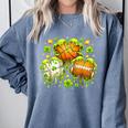 Shamrock Basketball Baseball Drip St Patrick's Day Boys Men Comfort Colors Sweatshirt Denim Shamrock Basketball Baseball Drip St Patrick's Day Boys Men Comfort Colors Sweatshirt Denim