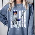Show Your Pride Bobby WITT Jr Kansas City Baseball MLBPA Comfort Colors Sweatshirt Denim