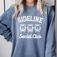Sideline Social Club Baseball Mom 2024 Mother's Day Comfort Colors Sweatshirt Denim Sideline Social Club Baseball Mom 2024 Mother's Day Comfort Colors Sweatshirt Denim