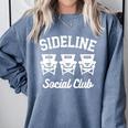 Sideline Social Club Baseball Mom Shirt Comfort Colors Sweatshirt Denim