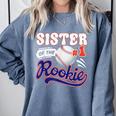 Sister Rookie Of Year 1st Birthday Baseball Theme Matching Comfort Colors Sweatshirt Denim Sister Rookie Of Year 1st Birthday Baseball Theme Matching Comfort Colors Sweatshirt Denim