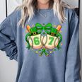 Six Seven 67 Meme Baseball Coquette Bow St Patrick's Day Comfort Colors Sweatshirt Denim