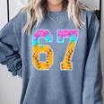 Six Seven Baseball Drip Comfort Colors Sweatshirt Denim Six Seven Baseball Drip Comfort Colors Sweatshirt Denim