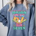 Six Seven Meme Mason Ice Cream Drip Baseball Number 67 Comfort Colors Sweatshirt Denim Six Seven Meme Mason Ice Cream Drip Baseball Number 67 Comfort Colors Sweatshirt Denim