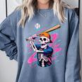 Skeleton Baseball Drip Boy Youth Dripping Baseball Halloween Comfort Colors Sweatshirt Denim Skeleton Baseball Drip Boy Youth Dripping Baseball Halloween Comfort Colors Sweatshirt Denim