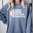 I Snack Harder Than Your Team Plays Baseball Men Women Comfort Colors Sweatshirt Denim I Snack Harder Than Your Team Plays Baseball Men Women Comfort Colors Sweatshirt Denim