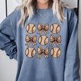 Soccer Bow Game Day Baseball Coquette Bow Women Girls Comfort Colors Sweatshirt Denim Soccer Bow Game Day Baseball Coquette Bow Women Girls Comfort Colors Sweatshirt Denim
