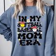 In My Softball Baseball Mom Era Retro Groovy Mom Of Both Comfort Colors Sweatshirt Denim In My Softball Baseball Mom Era Retro Groovy Mom Of Both Comfort Colors Sweatshirt Denim