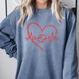 I Am Somebody's Loudmouth Baseball Mama Baseball Mom Comfort Colors Sweatshirt Denim