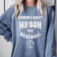 My Son Has Baseball Baseball Mom Mother's Day Sports Retro Comfort Colors Sweatshirt Denim
