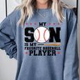 My Son Is My Favorite Baseball Player Baseball Mom Comfort Colors Sweatshirt Denim