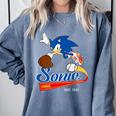 Sonic The Hedgehog Sonic Baseball Est 1991 Comfort Colors Sweatshirt Denim Sonic The Hedgehog Sonic Baseball Est 1991 Comfort Colors Sweatshirt Denim