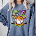 Spooky Halloween Baseball Ice Cream Dripping Six Seven 6 7 Comfort Colors Sweatshirt Denim Spooky Halloween Baseball Ice Cream Dripping Six Seven 6 7 Comfort Colors Sweatshirt Denim