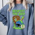 Spooky Zombie Respect The Drip Baseball Halloween Comfort Colors Sweatshirt Denim Spooky Zombie Respect The Drip Baseball Halloween Comfort Colors Sweatshirt Denim