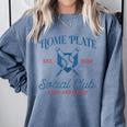 Spring 2024 Season Cute Baseball Mom Home Plate Social Club Comfort Colors Sweatshirt Denim Spring 2024 Season Cute Baseball Mom Home Plate Social Club Comfort Colors Sweatshirt Denim