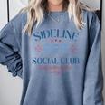 Spring 2025 Swing Batter Baseball Mom Sideline Social Club Comfort Colors Sweatshirt Denim Spring 2025 Swing Batter Baseball Mom Sideline Social Club Comfort Colors Sweatshirt Denim