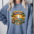 Spring Training 2026 Retro Baseball Palm Cactus Comfort Colors Sweatshirt Denim