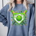 St Patrick Day Baseball Drip Ice Cream Boys Men Comfort Colors Sweatshirt Denim St Patrick Day Baseball Drip Ice Cream Boys Men Comfort Colors Sweatshirt Denim