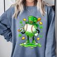 St Patrick Day Baseball Drip Ice Cream Baseball Comfort Colors Sweatshirt Denim St Patrick Day Baseball Drip Ice Cream Baseball Comfort Colors Sweatshirt Denim