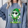 St Patrick Day Baseball Drip Ice Cream Men Boys Kids Comfort Colors Sweatshirt Denim St Patrick Day Baseball Drip Ice Cream Men Boys Kids Comfort Colors Sweatshirt Denim
