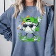St Patrick Day Baseball Drip Ice Cream Baseball Player Men Comfort Colors Sweatshirt Denim St Patrick Day Baseball Drip Ice Cream Baseball Player Men Comfort Colors Sweatshirt Denim