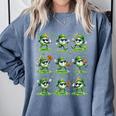 St Patricks Day Baseball Ice Cream Boys Baseball Player Comfort Colors Sweatshirt Denim