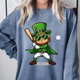 St Patrick’s Day Leprechaun Baseball Irish Graphic Comfort Colors Sweatshirt Denim St Patrick’s Day Leprechaun Baseball Irish Graphic Comfort Colors Sweatshirt Denim