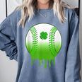 St Patricks Day Shamrock Baseball Irish Boys Kids Men Comfort Colors Sweatshirt Denim