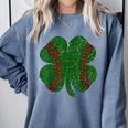 St Patricks Day Shamrock Baseball Saint Paddy's Comfort Colors Sweatshirt Denim
