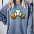 St Patricks Day Shamrock Sports Baseball Basketball Football Comfort Colors Sweatshirt Denim St Patricks Day Shamrock Sports Baseball Basketball Football Comfort Colors Sweatshirt Denim