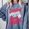 Stealing Hearts Like I Steal Bases Cute Baseball Boys Comfort Colors Sweatshirt Denim Stealing Hearts Like I Steal Bases Cute Baseball Boys Comfort Colors Sweatshirt Denim
