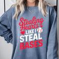 Stealing Hearts Like I Steal Bases Cute Baseball Valentine Comfort Colors Sweatshirt Denim Stealing Hearts Like I Steal Bases Cute Baseball Valentine Comfort Colors Sweatshirt Denim