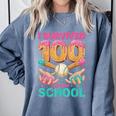 I Survived 100 Days Of School Baseball Ice Cream Drip Comfort Colors Sweatshirt Denim I Survived 100 Days Of School Baseball Ice Cream Drip Comfort Colors Sweatshirt Denim