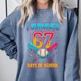 I Survived 67 Days Of School Baseball Drip Six Seven Meme Comfort Colors Sweatshirt Denim