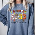 I Survived 6733 Days Baseball Football Softball 100 Days Comfort Colors Sweatshirt Denim I Survived 6733 Days Baseball Football Softball 100 Days Comfort Colors Sweatshirt Denim