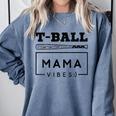 T-Ball Baseball Mom Teeball Mom Mother's Day 2024 Comfort Colors Sweatshirt Denim