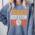 Texas Baseball Mom Design Baseball Player And Baseball Comfort Colors Sweatshirt Denim
