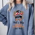 That's My Granddaughter Out There Baseball Mom Mother's Day Comfort Colors Sweatshirt Denim