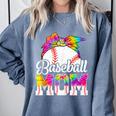 Tie Dye Baseball Mom Baseball Mama Sport Mother's Day Comfort Colors Sweatshirt Denim