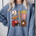 Tis The Season Baseball Mom Game Day Cheering Sports Lover Comfort Colors Sweatshirt Denim Tis The Season Baseball Mom Game Day Cheering Sports Lover Comfort Colors Sweatshirt Denim