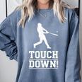 Touchdown Baseball Football Sports Comfort Colors Sweatshirt Denim Touchdown Baseball Football Sports Comfort Colors Sweatshirt Denim