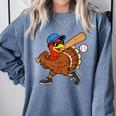 Turkey Baseball Thanksgiving Sports Humor Men Boy Kids Comfort Colors Sweatshirt Denim Turkey Baseball Thanksgiving Sports Humor Men Boy Kids Comfort Colors Sweatshirt Denim