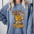 Twin Falls Taters Minor League Baseball Team Comfort Colors Sweatshirt Denim Twin Falls Taters Minor League Baseball Team Comfort Colors Sweatshirt Denim