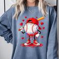 Valentine Baseball Heart Drip Sport Love Valentines Day Boys Comfort Colors Sweatshirt Denim Valentine Baseball Heart Drip Sport Love Valentines Day Boys Comfort Colors Sweatshirt Denim