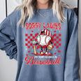 Valentine My Heart Belongs Baseball Lover Boy Men Comfort Colors Sweatshirt Denim