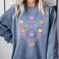 Valentine Heart Love Cute Baseball Softball Lover Sayings Comfort Colors Sweatshirt Denim Valentine Heart Love Cute Baseball Softball Lover Sayings Comfort Colors Sweatshirt Denim